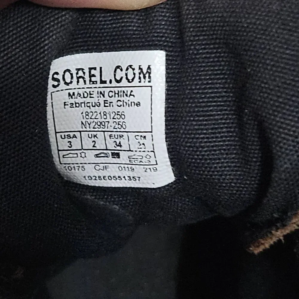 Sorel Madson Moc Toe Lace Up Boots Brown Suede Ankle Hiking NY2997 256‎ Kids 3